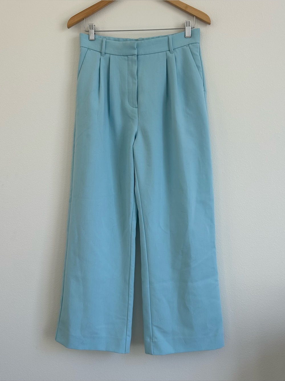 Abercrombie & Fitch Light Blue Wide-Leg Women's Trousers - 8S